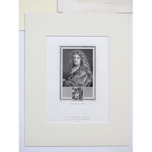 1974 - A quantity of assorted 18th century and later portrait engravings to include a portrait of Benjamin ... 