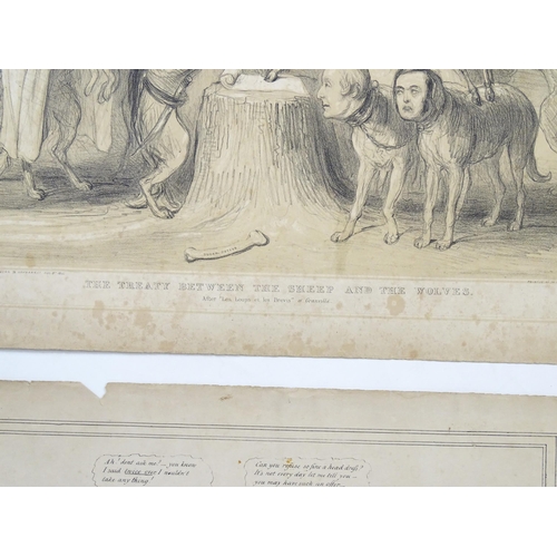 1975 - After John Doyle - Also known as HB (1797-1868), Six lithographs, Depicting political / satirical ca... 