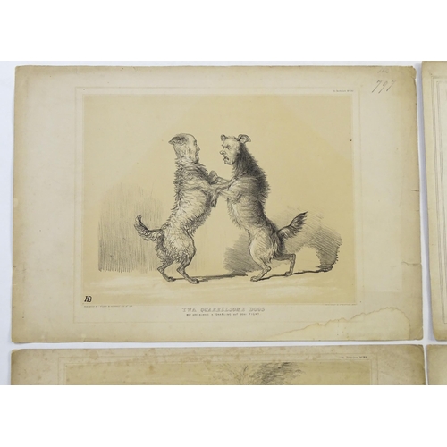 1975 - After John Doyle - Also known as HB (1797-1868), Six lithographs, Depicting political / satirical ca... 