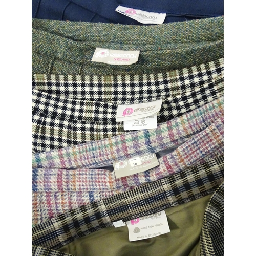 86 - Vintage fashion / clothing: 5 ladies skirts in UK size 16, from Pitlochry of Scotland / Shetland, wa... 