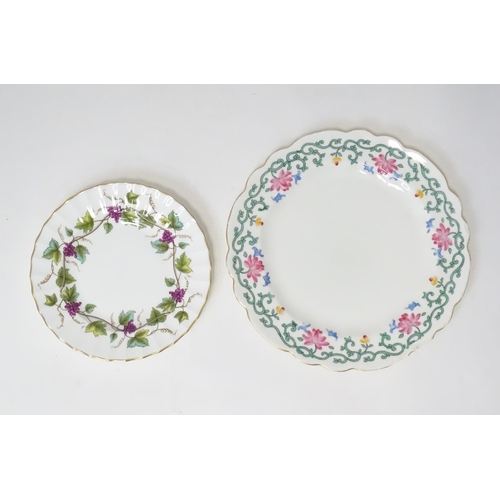 147 - A quantity of assorted ceramics to include six Royal Worcester salad plates in the Bacchanal pattern... 