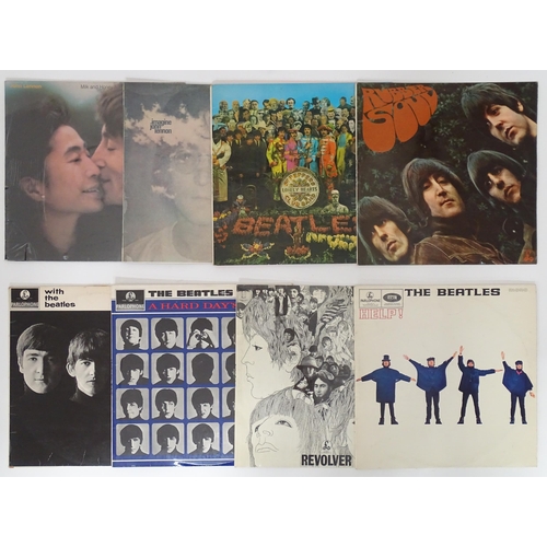 380 - Vinyl records : a quantity of 33rpm LPs, The Beatles , comprising With The Beatles (XEX448 PMC1206 1... 