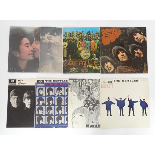 380 - Vinyl records : a quantity of 33rpm LPs, The Beatles , comprising With The Beatles (XEX448 PMC1206 1... 