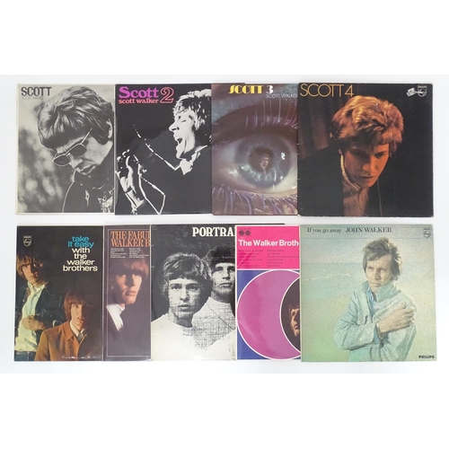 382 - Vinyl records : a quantity of 33rpm LPs, Scott Walker , comprising Scott (mono, BL7816 632383 1967),... 