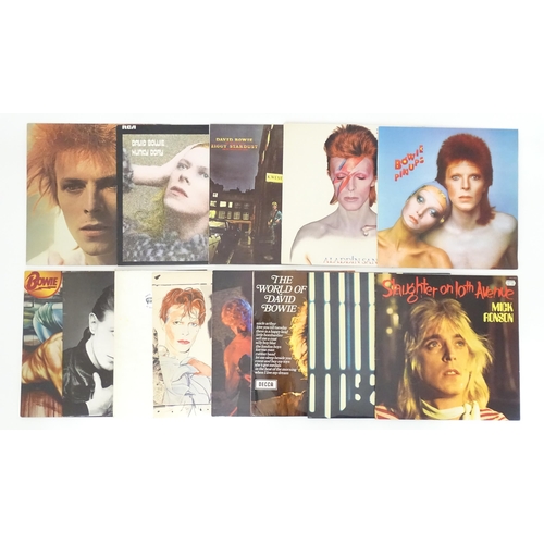 383 - Vinyl records : a quantity of 33rpm LPs, David Bowie , comprising The World of David Bowie (ZAL9453P... 