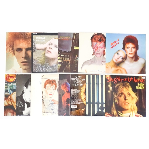 383 - Vinyl records : a quantity of 33rpm LPs, David Bowie , comprising The World of David Bowie (ZAL9453P... 