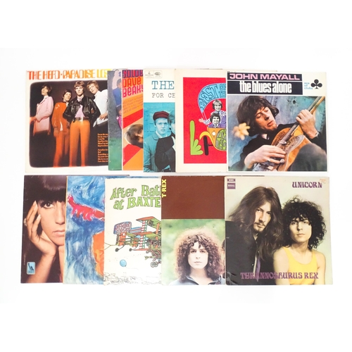 388 - Vinyl records : a quantity of 33rpm LPs, various artists - rock & pop bands of the 60s & 70s, compri... 