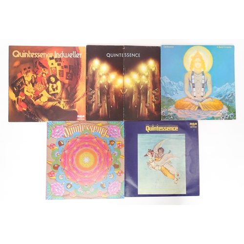 395 - Vinyl records : five 33rpm LPs, Quintessence , comprising In Blissful Company (gatefold), Quintessen... 