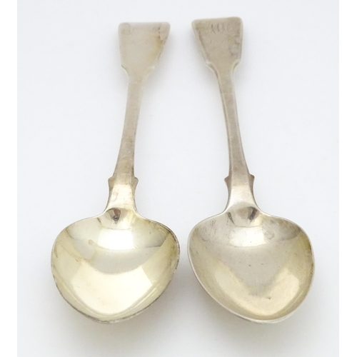 283 - A pair of fiddle pattern tablespoons hallmarked London 1837 maker Benjamin Smith III. Approx 8 3/4