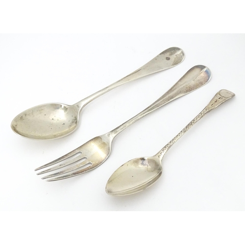 321 - A Christening spoon and fork hallmarked Sheffield 1905 maker The Alexander Clark Manufacturing Co to... 