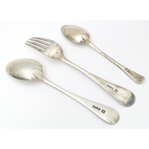 321 - A Christening spoon and fork hallmarked Sheffield 1905 maker The Alexander Clark Manufacturing Co to... 