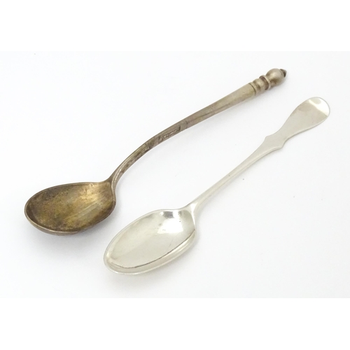 381 - A Russian silver spoon with engraved decoration to bowl. Approx 5