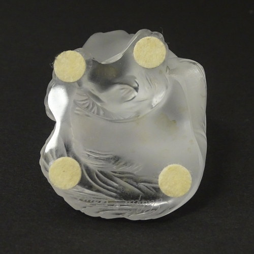 191 - A Lalique model of seated Heggie cat. Approx 3 1/4