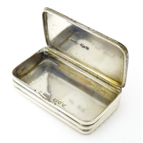 465 - A Victorian silver vesta case of box form with striker to one side, hallmarked London 1893, maker Sa... 