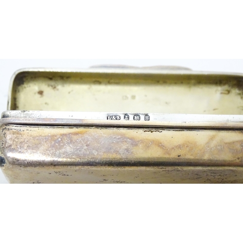 483 - A silver box of rectangular form hallmarked Birmingham 1906, maker Levi & Salaman. Approx 3 1/2