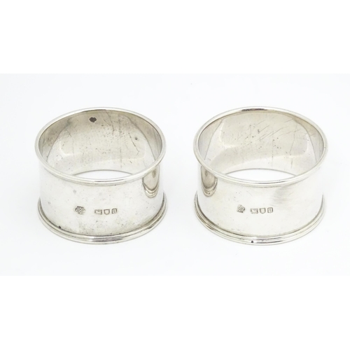 580 - A pair of Victorian silver napkin rings, hallmarked London 1896 maker William Hutton & Sons Ltd. (2)