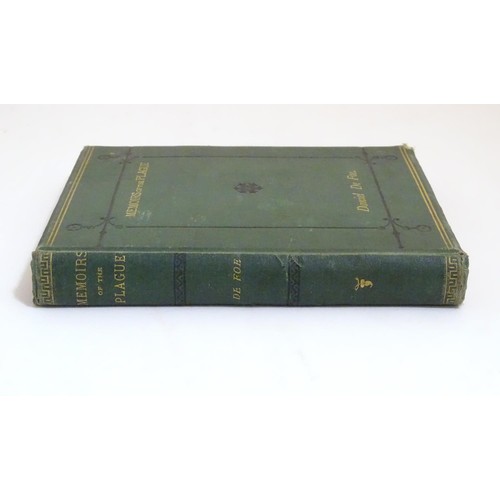 950 - Book: A Journal of the Plague Years by Daniel De Foe, published London, 1871