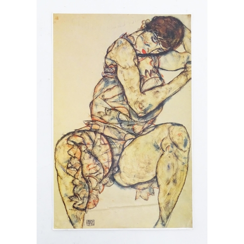 986 - A late 20thC Taschen Posterbook for Egon Schiele (1890-1918), in German, English and French, contain... 