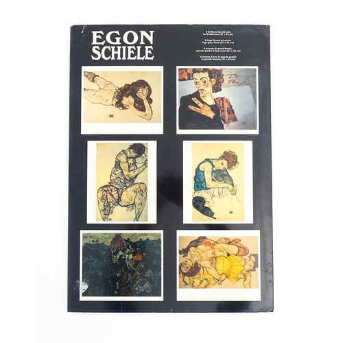 986 - A late 20thC Taschen Posterbook for Egon Schiele (1890-1918), in German, English and French, contain... 