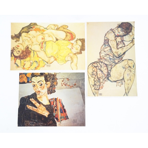 986 - A late 20thC Taschen Posterbook for Egon Schiele (1890-1918), in German, English and French, contain... 