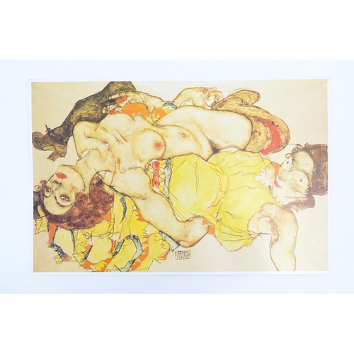 986 - A late 20thC Taschen Posterbook for Egon Schiele (1890-1918), in German, English and French, contain... 