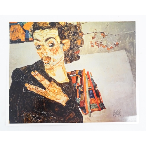 986 - A late 20thC Taschen Posterbook for Egon Schiele (1890-1918), in German, English and French, contain... 