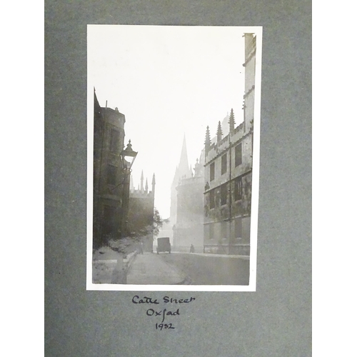 990 - An early 20thC travel photograph album depicting various British and European destinations, to inclu... 