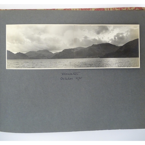 990 - An early 20thC travel photograph album depicting various British and European destinations, to inclu... 