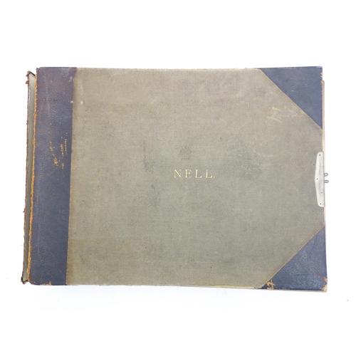 991 - A Victorian photograph album with various images of notable people of British high society to includ... 