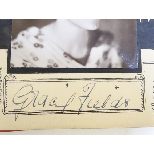 996 - An early 20thC autograph album compiled by Norman Barry aged 13 1/2 in 1933, 16 photographs and prin... 