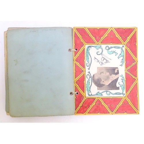 996 - An early 20thC autograph album compiled by Norman Barry aged 13 1/2 in 1933, 16 photographs and prin... 