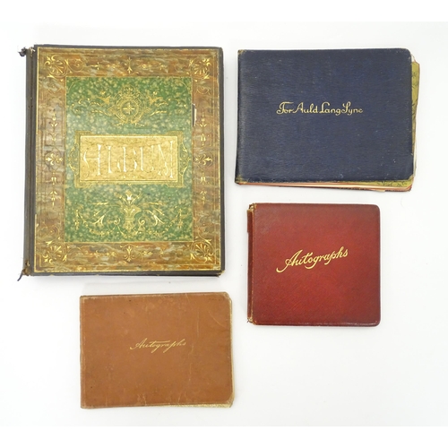 997 - A Victorian scrap album dated 1884, containing greetings cards and a pencil drawing depicting a cott... 