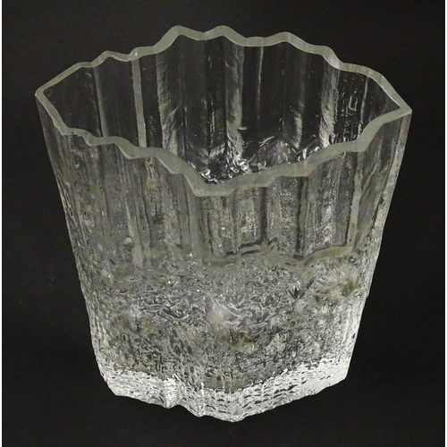 235 - Finnish Art Glass: A Littala Pinus vase by Tapio Wirkkala. Approx. 9