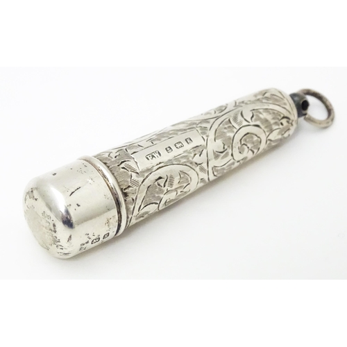 450 - A silver napkin ring with engraved floral and foliate decoration hallmarked Sheffield 1902, maker Is... 