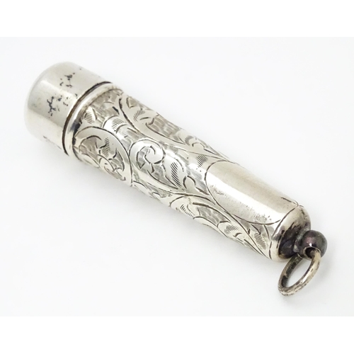 450 - A silver napkin ring with engraved floral and foliate decoration hallmarked Sheffield 1902, maker Is... 