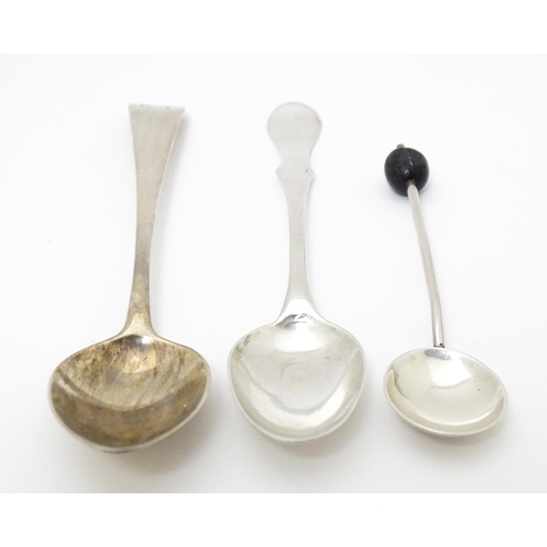 454 - Three various silver spoons to include a 19thC teaspoon hallmarked London 1814, maker William Batema... 