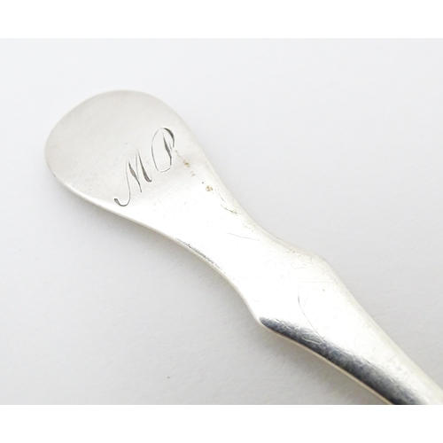 454 - Three various silver spoons to include a 19thC teaspoon hallmarked London 1814, maker William Batema... 