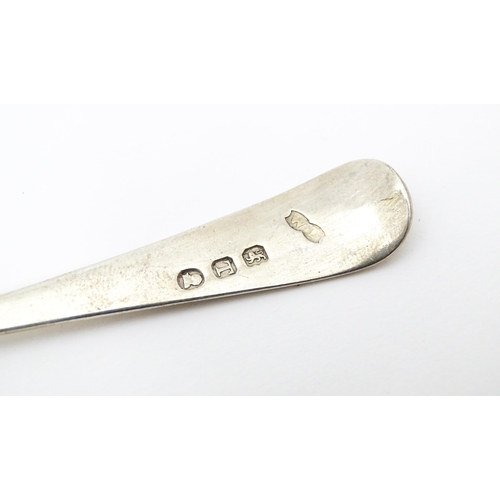 454 - Three various silver spoons to include a 19thC teaspoon hallmarked London 1814, maker William Batema... 