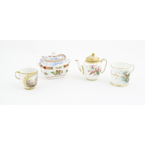 128 - Assorted ceramic items to include a Spode sugar bowl and cover in the pattern 2638, a Royal China Wo... 