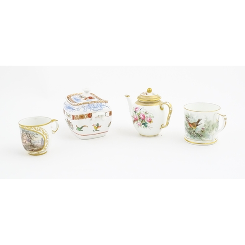 128 - Assorted ceramic items to include a Spode sugar bowl and cover in the pattern 2638, a Royal China Wo... 