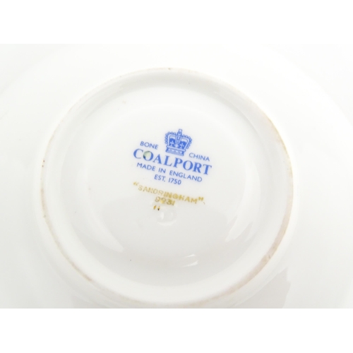 165 - A quantity of Coalport tea / coffee wares in the Sandringham pattern, comprising cups and saucers. M... 