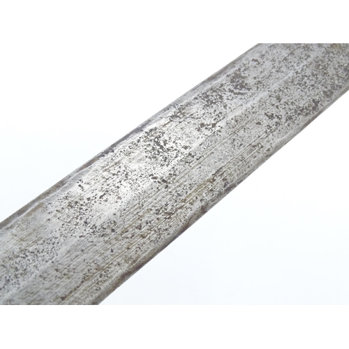 1077 - Militaria / Arms & Armour : a 19thC Tebu sword (Chad, Central Africa), the 28 1/2