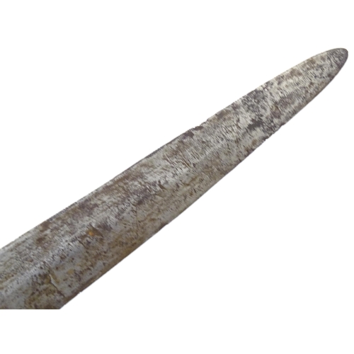 1077 - Militaria / Arms & Armour : a 19thC Tebu sword (Chad, Central Africa), the 28 1/2