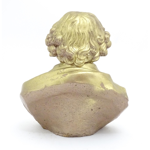 1234 - A French late 19th / early 20thC composite bust of Shakespeare after Ferdinand Barbedienne (1810-189... 