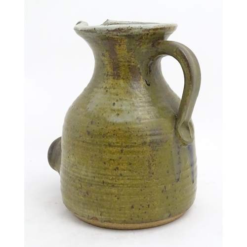 1246 - A large stoneware ale jug by Vicki & Bill Read, Winslow (Claycutters) Pottery. Marked Winslow -19 un... 