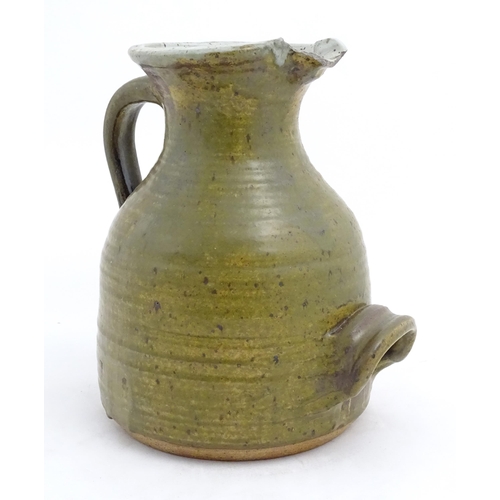 1246 - A large stoneware ale jug by Vicki & Bill Read, Winslow (Claycutters) Pottery. Marked Winslow -19 un... 