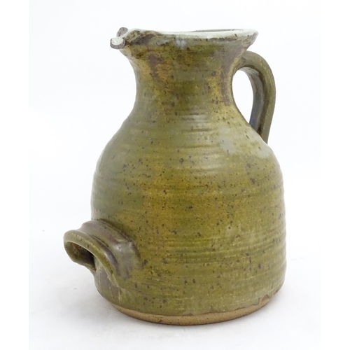 1246 - A large stoneware ale jug by Vicki & Bill Read, Winslow (Claycutters) Pottery. Marked Winslow -19 un... 