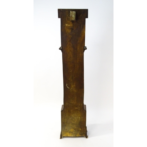 1309 - An early 19thC 30-hour oak cased long case clock. The painted dial signed Wm Nelson, Steeple Aston ?... 