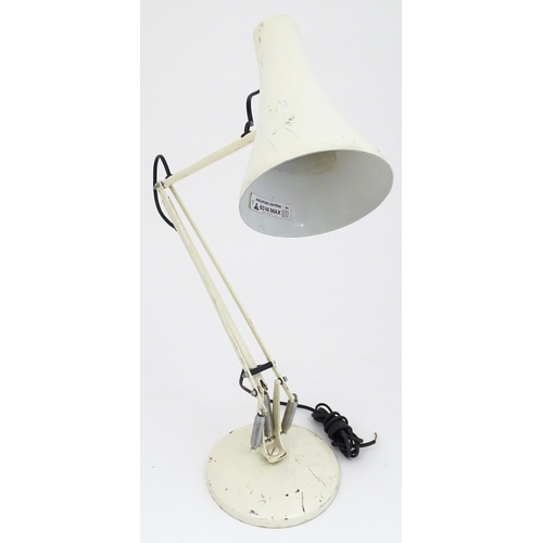 1319 - Four late 20thC Anglepoise table tamps, each with white finish and extending to approx 35