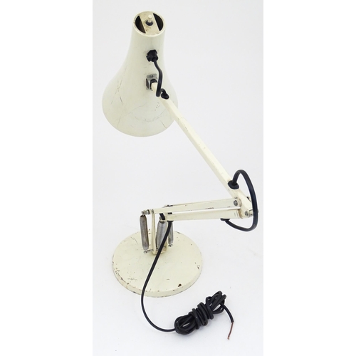 1319 - Four late 20thC Anglepoise table tamps, each with white finish and extending to approx 35